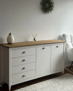 2 Door Sideboard SHILLINGTON Pine Wood White