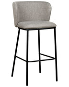 Set of 2 Bar Chairs MINA Grey