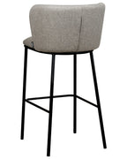 Set of 2 Bar Chairs MINA Grey