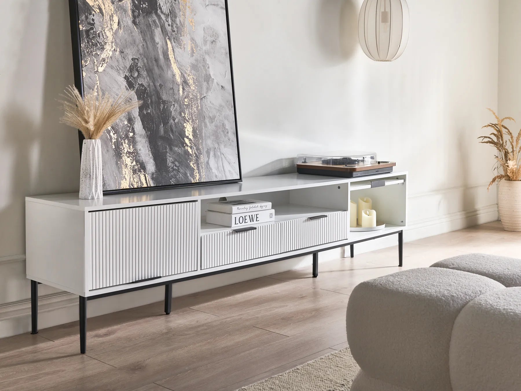 TV Stand LEDUC White