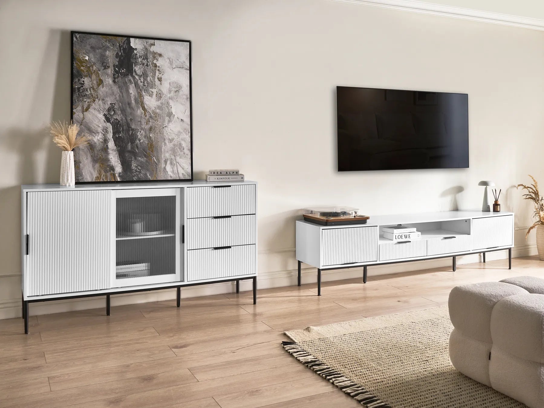 TV Stand LEDUC White