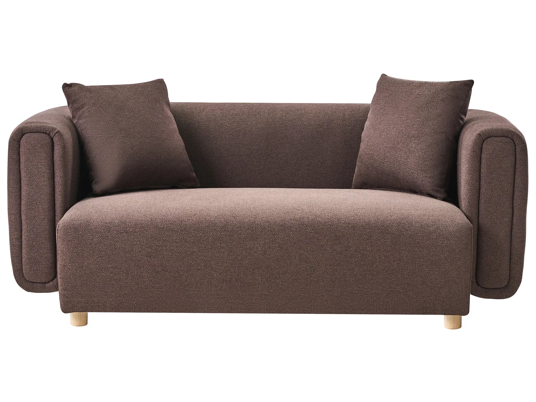 Sofa 2 Seater LILLEROD Fabric Dark Brown