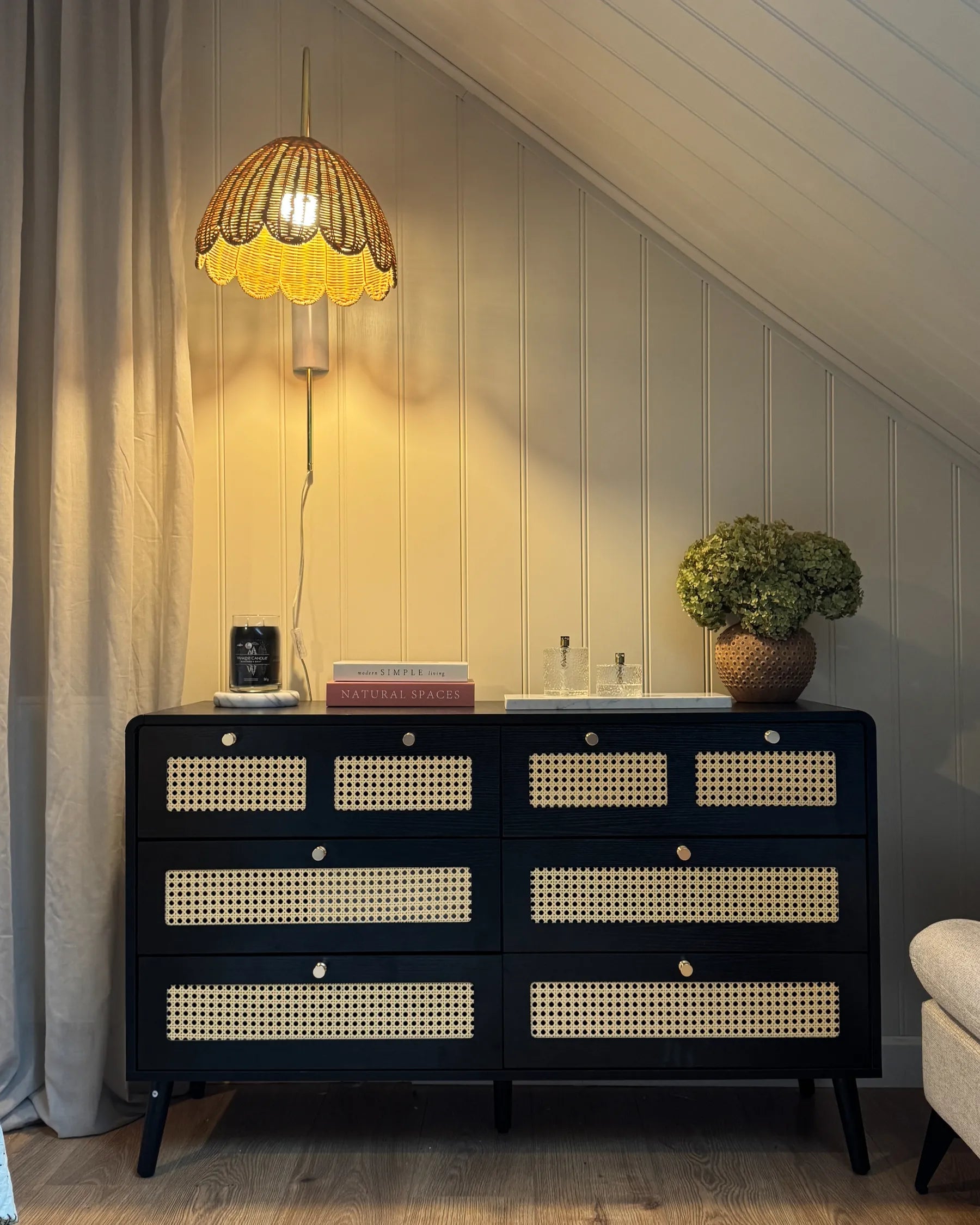 6 Drawer Chest MOURA Black