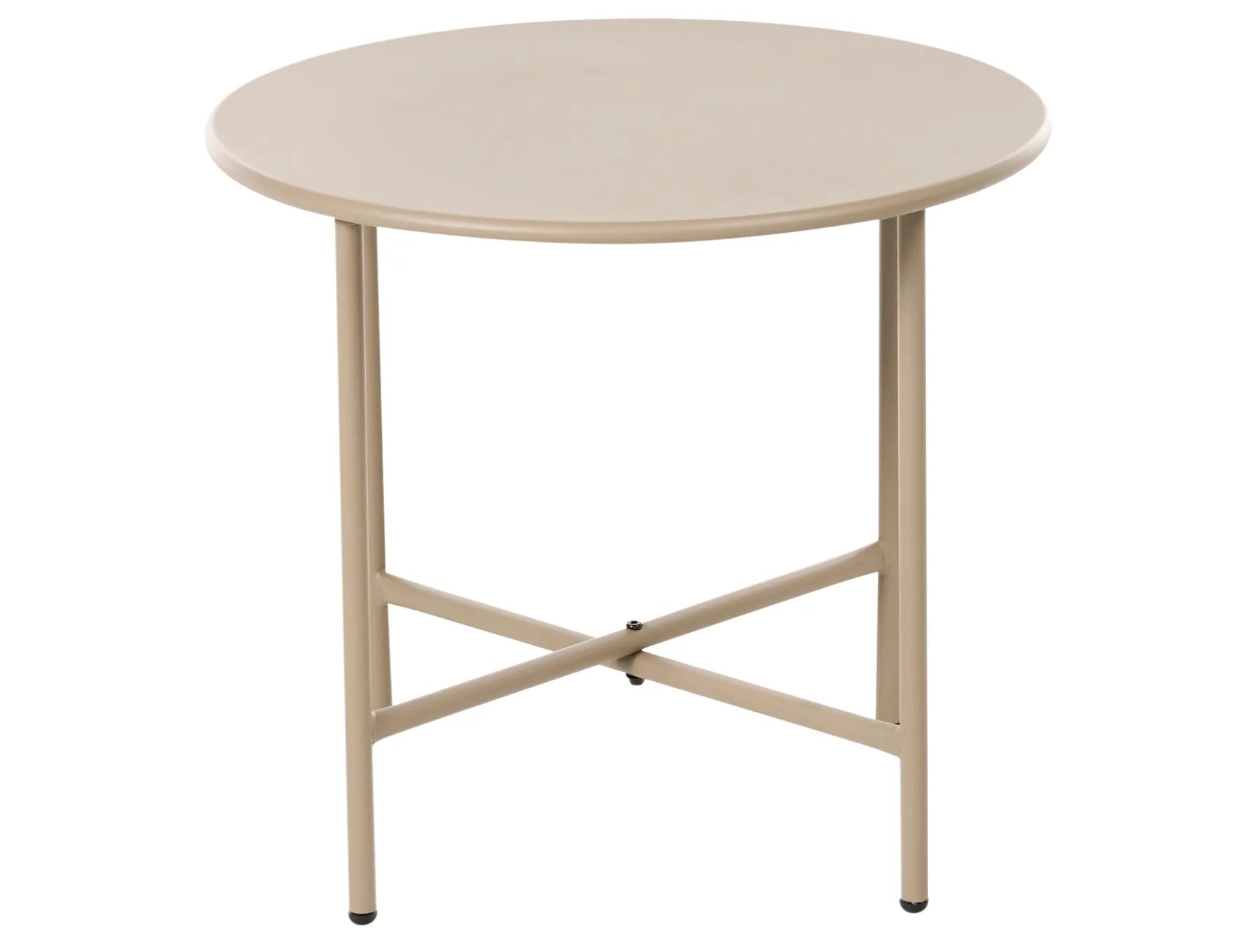 Bistro Table OVARO 50 cm 50 cm Metal Beige