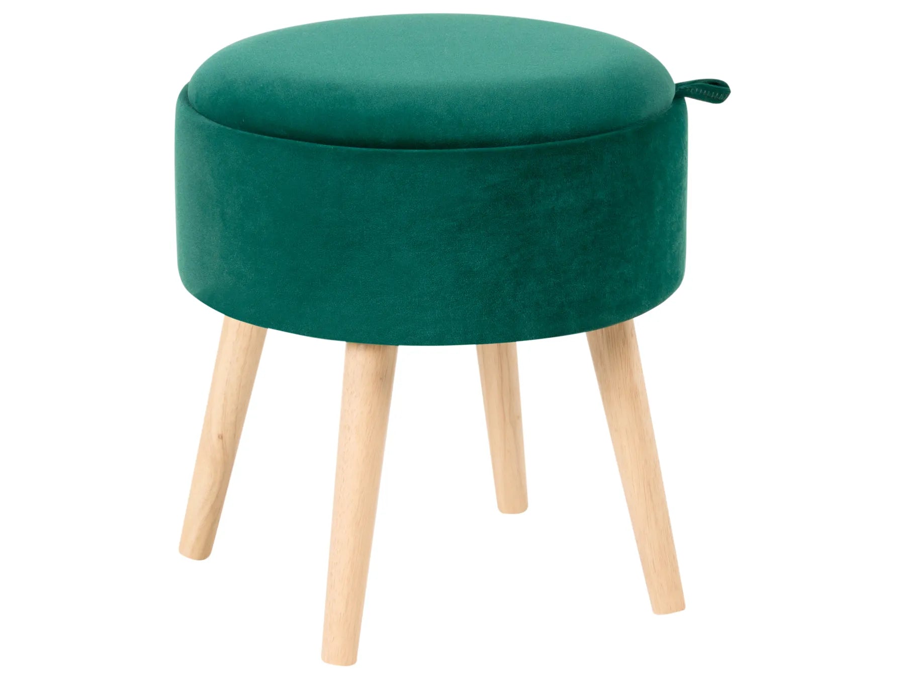 Storage Stool NEELY Velvet Emerald Green