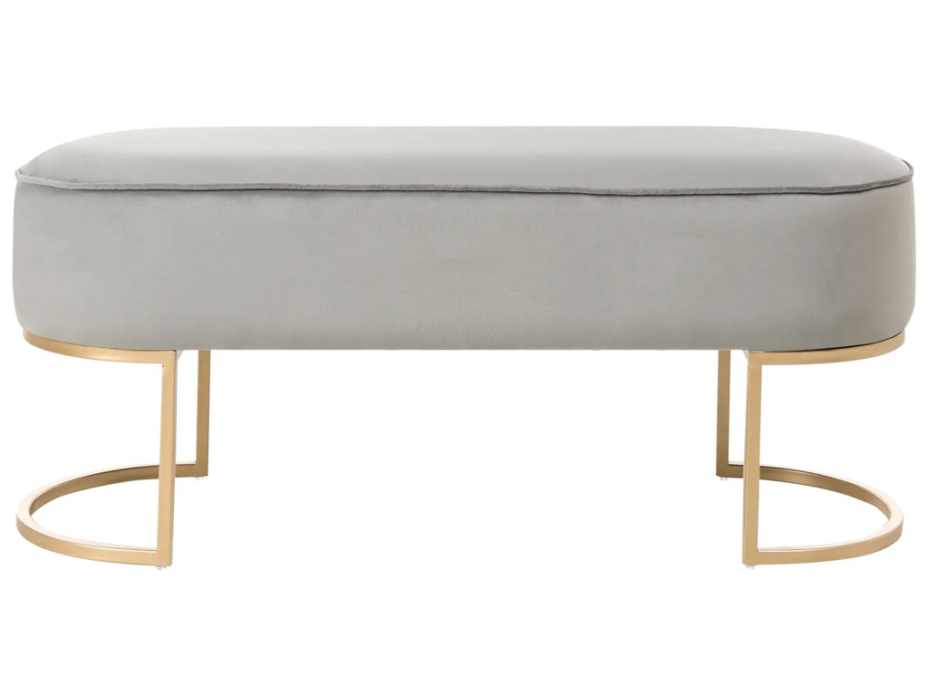 Bench MILRY Velvet Light Grey