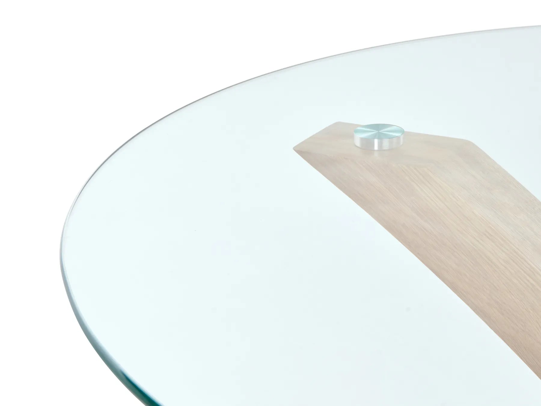 Dining Table YAPP Light Brown 100 cm 100 cm Tempered Glass