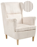 Wingback Chair ABSON Corduroy Light Beige