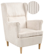 Wingback Chair ABSON Corduroy Light Beige