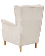 Wingback Chair ABSON Corduroy Light Beige