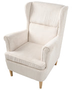 Wingback Chair ABSON Corduroy Light Beige