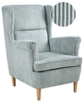 Wingback Chair ABSON Corduroy Light Blue