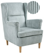 Wingback Chair ABSON Corduroy Light Blue