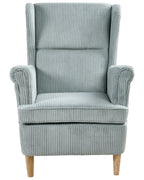 Wingback Chair ABSON Corduroy Light Blue