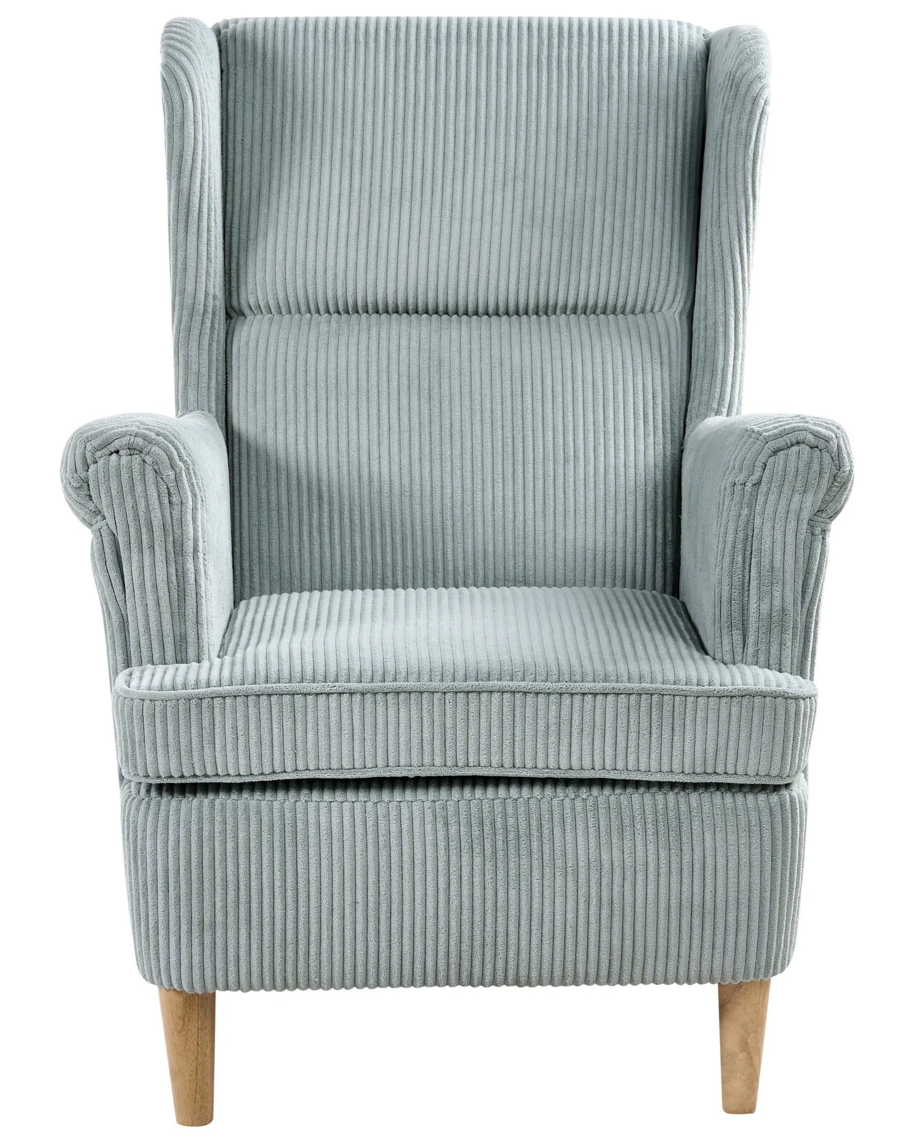 Wingback Chair ABSON Corduroy Light Blue