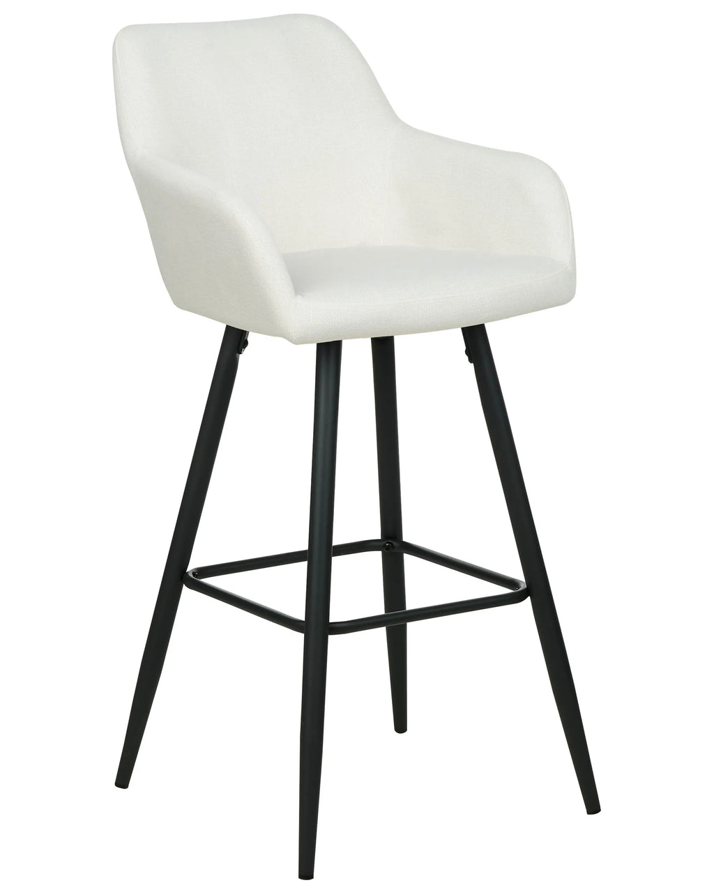Set of 2 Bar Chairs CASMALIA Velvet Off-White