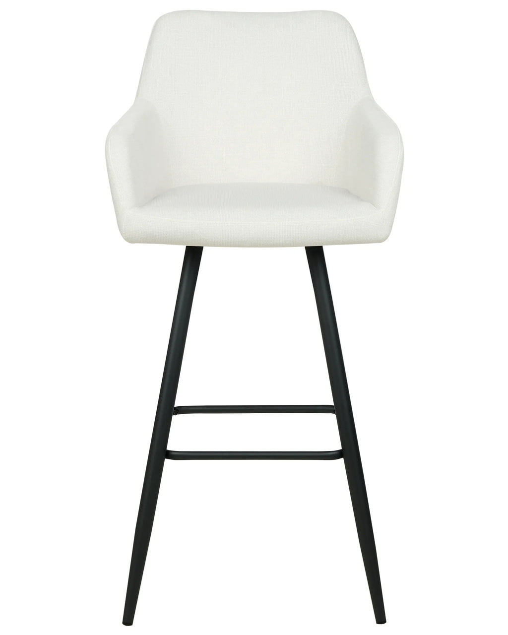 Set of 2 Bar Chairs CASMALIA Velvet Off-White
