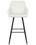 Set of 2 Bar Chairs CASMALIA Velvet Off-White