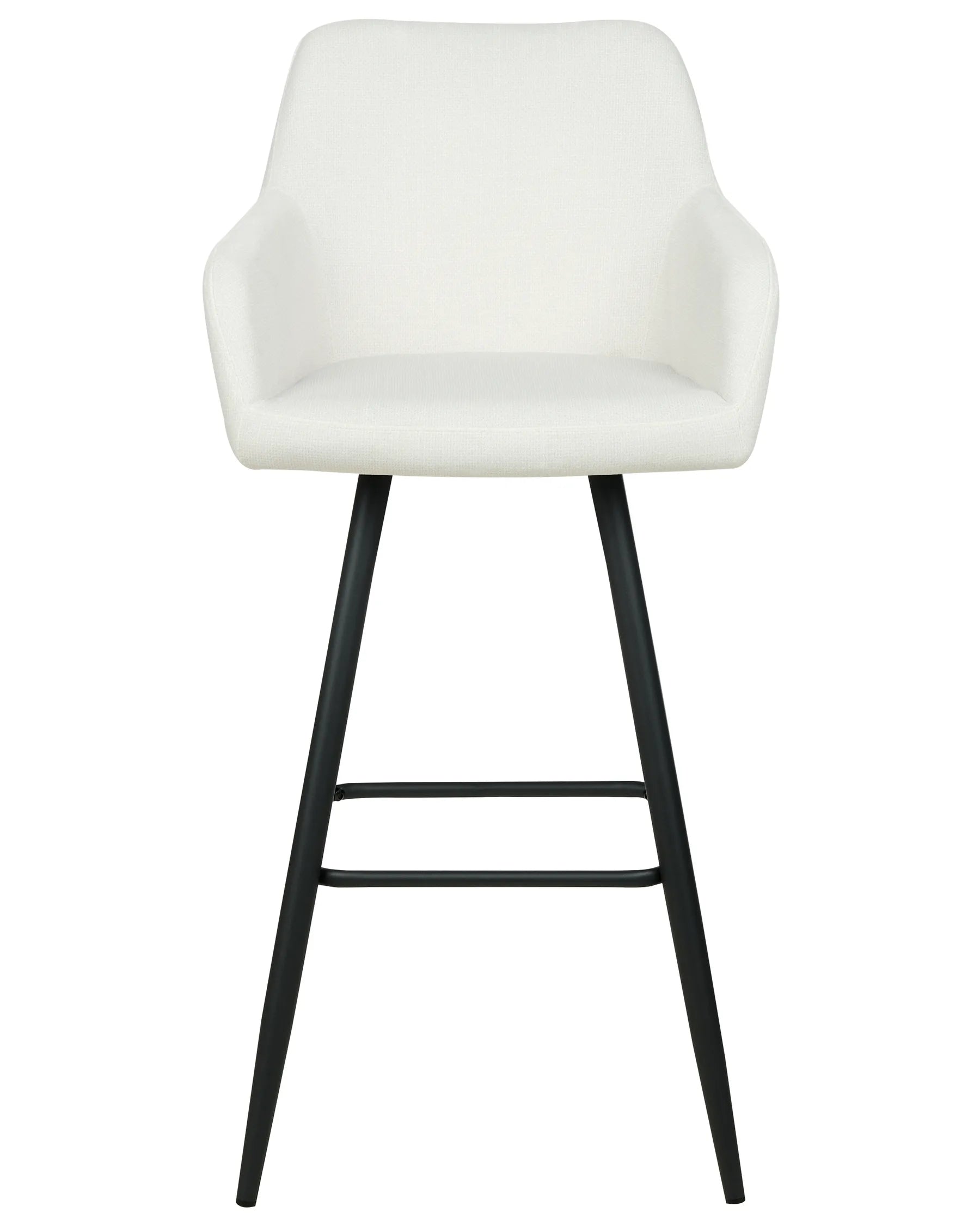 Set of 2 Bar Chairs CASMALIA Velvet Off-White