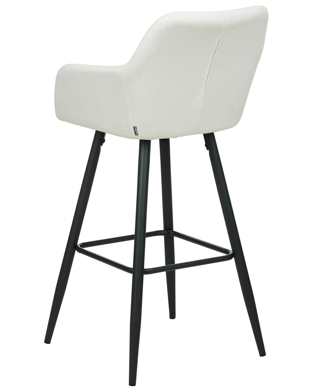 Set of 2 Bar Chairs CASMALIA Velvet Off-White