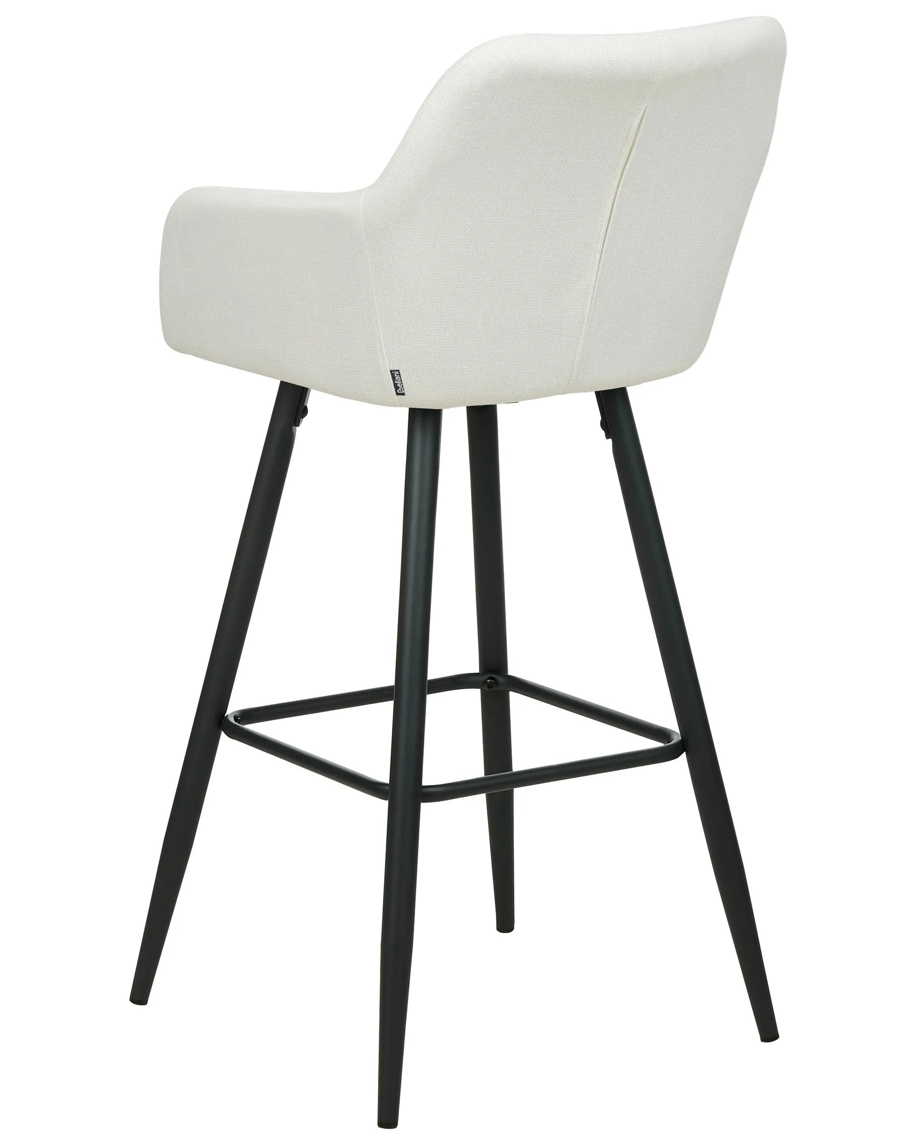 Set of 2 Bar Chairs CASMALIA Velvet Off-White