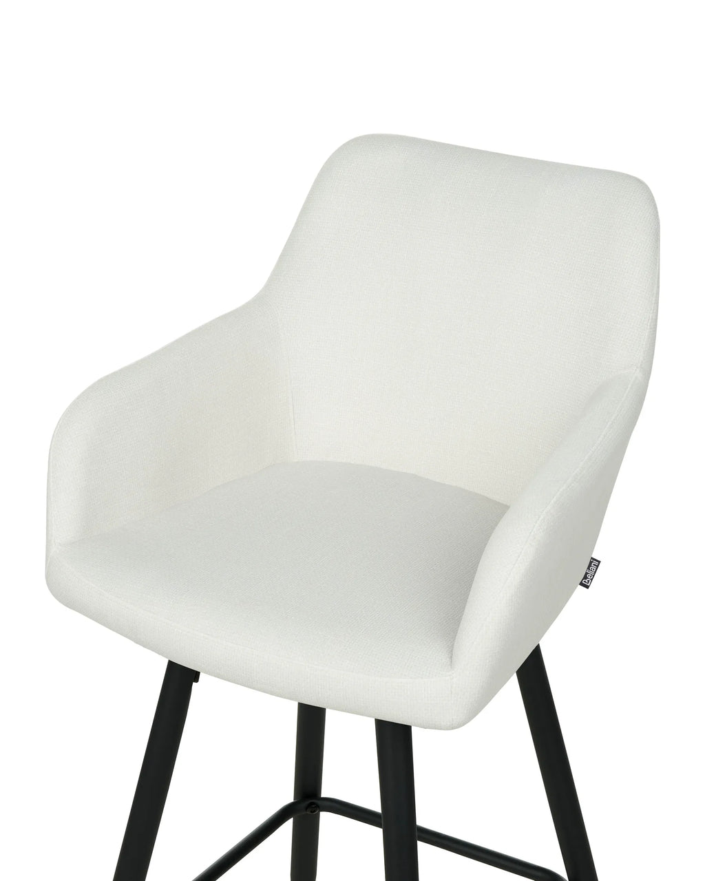 Set of 2 Bar Chairs CASMALIA Velvet Off-White