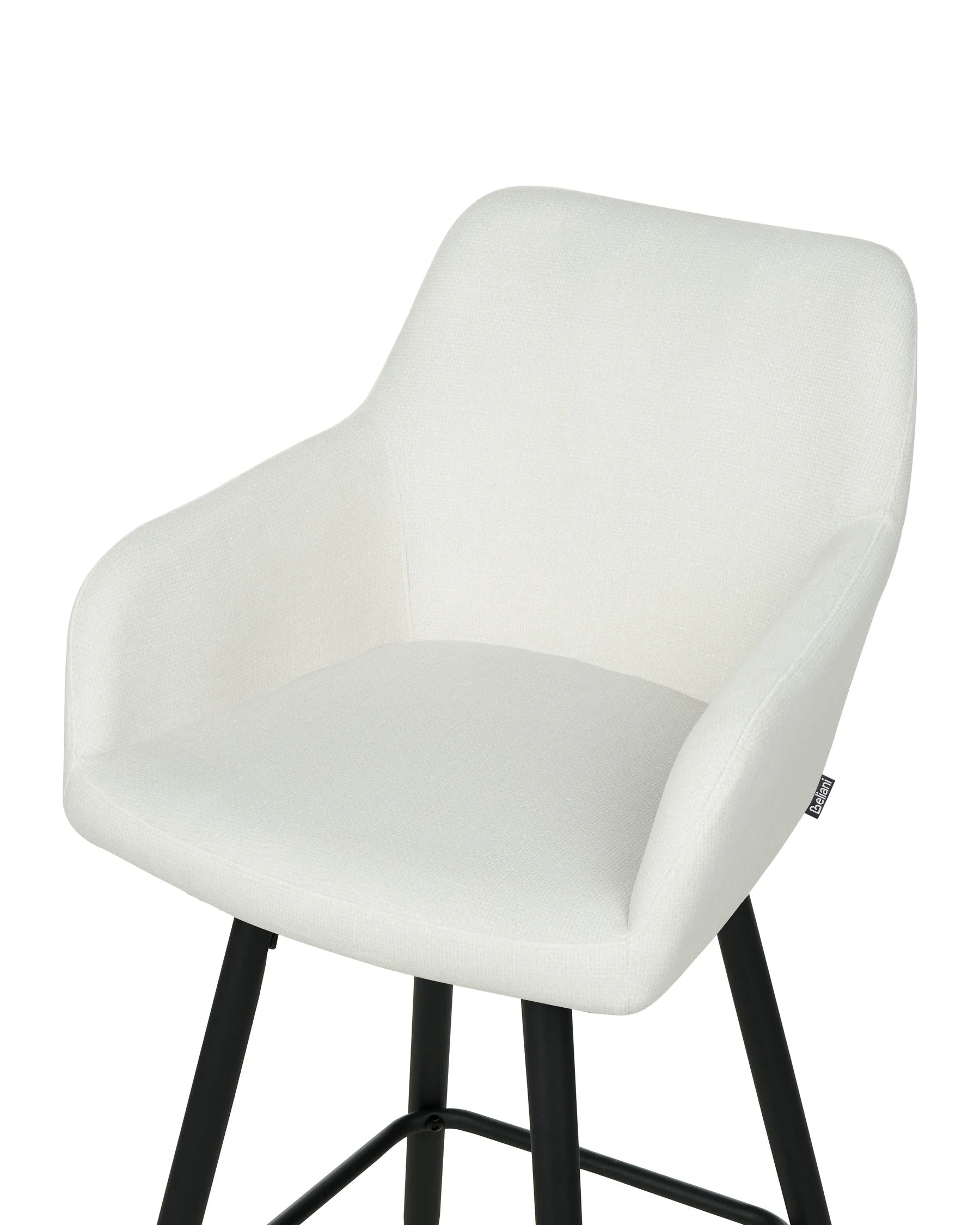 Set of 2 Bar Chairs CASMALIA Velvet Off-White
