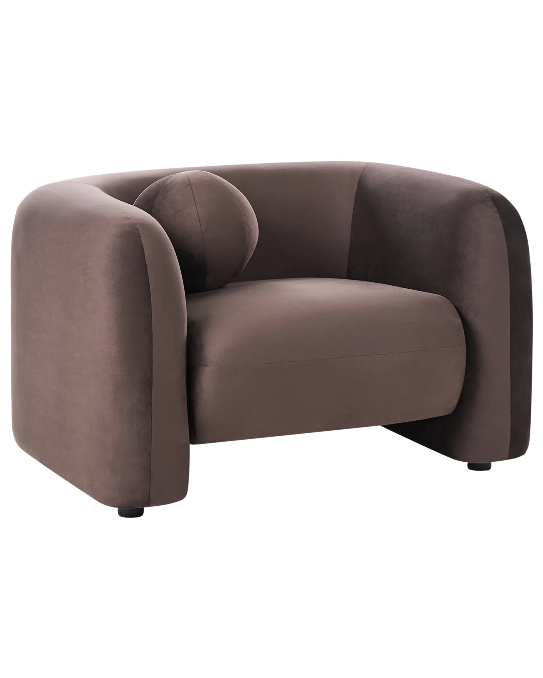 Armchair LEIREN Velvet Dark Brown