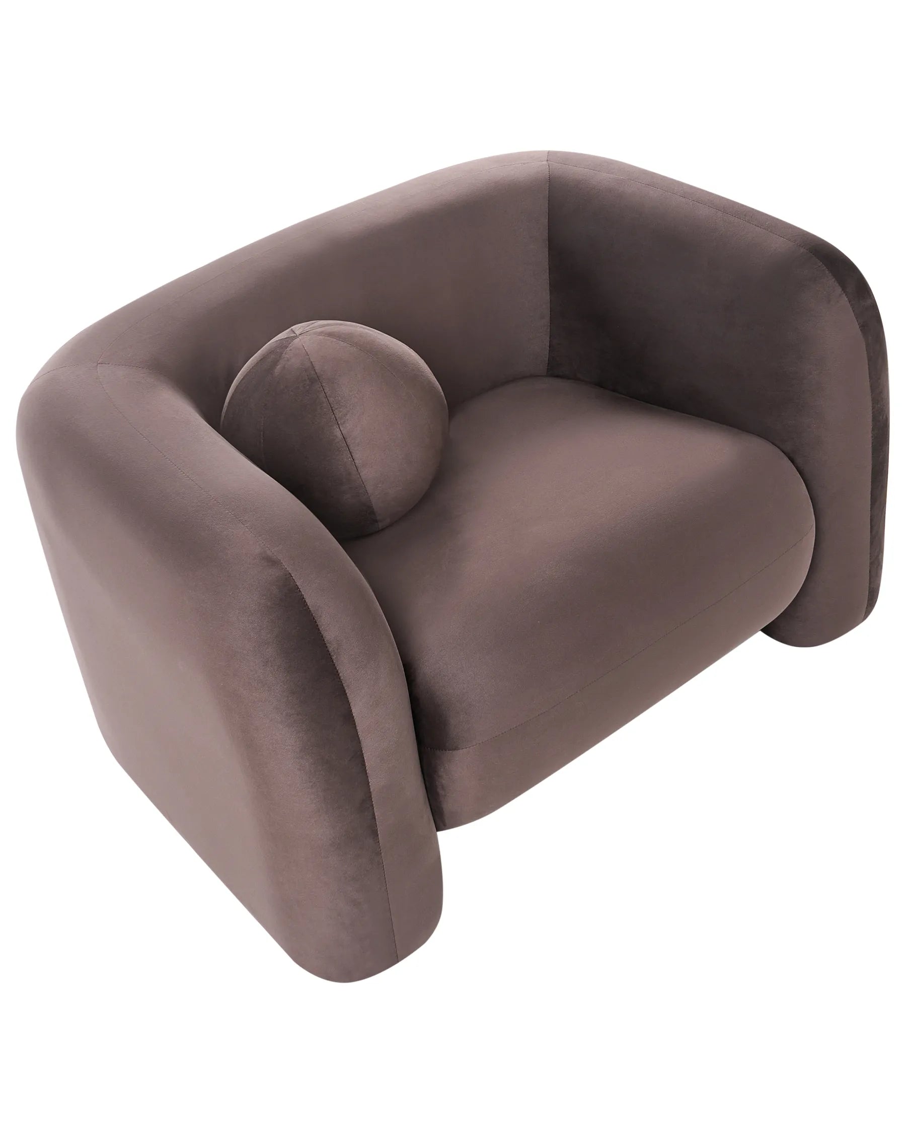 Armchair LEIREN Velvet Dark Brown