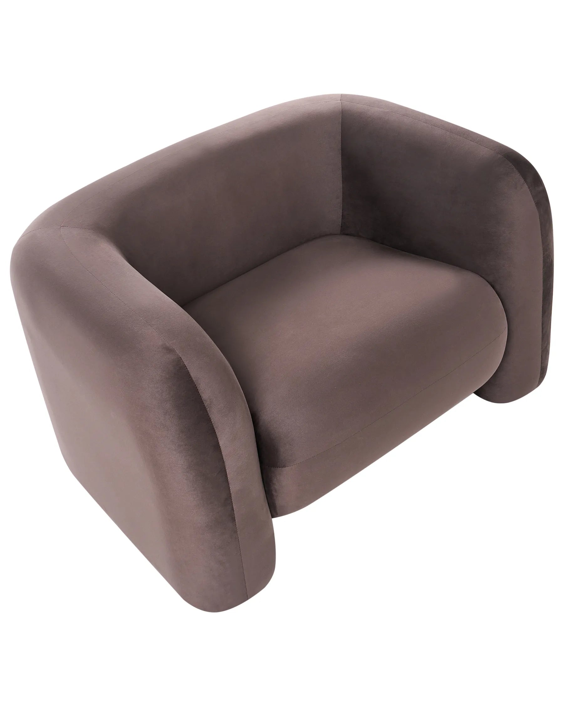 Armchair LEIREN Velvet Dark Brown