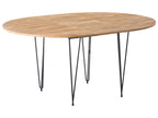 Extending Dining Table LOUISE Brown 120/160 cm 120 cm