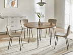 Extending Dining Table LOUISE Brown 120/160 cm 120 cm