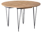 Extending Dining Table LOUISE Brown 120/160 cm 120 cm