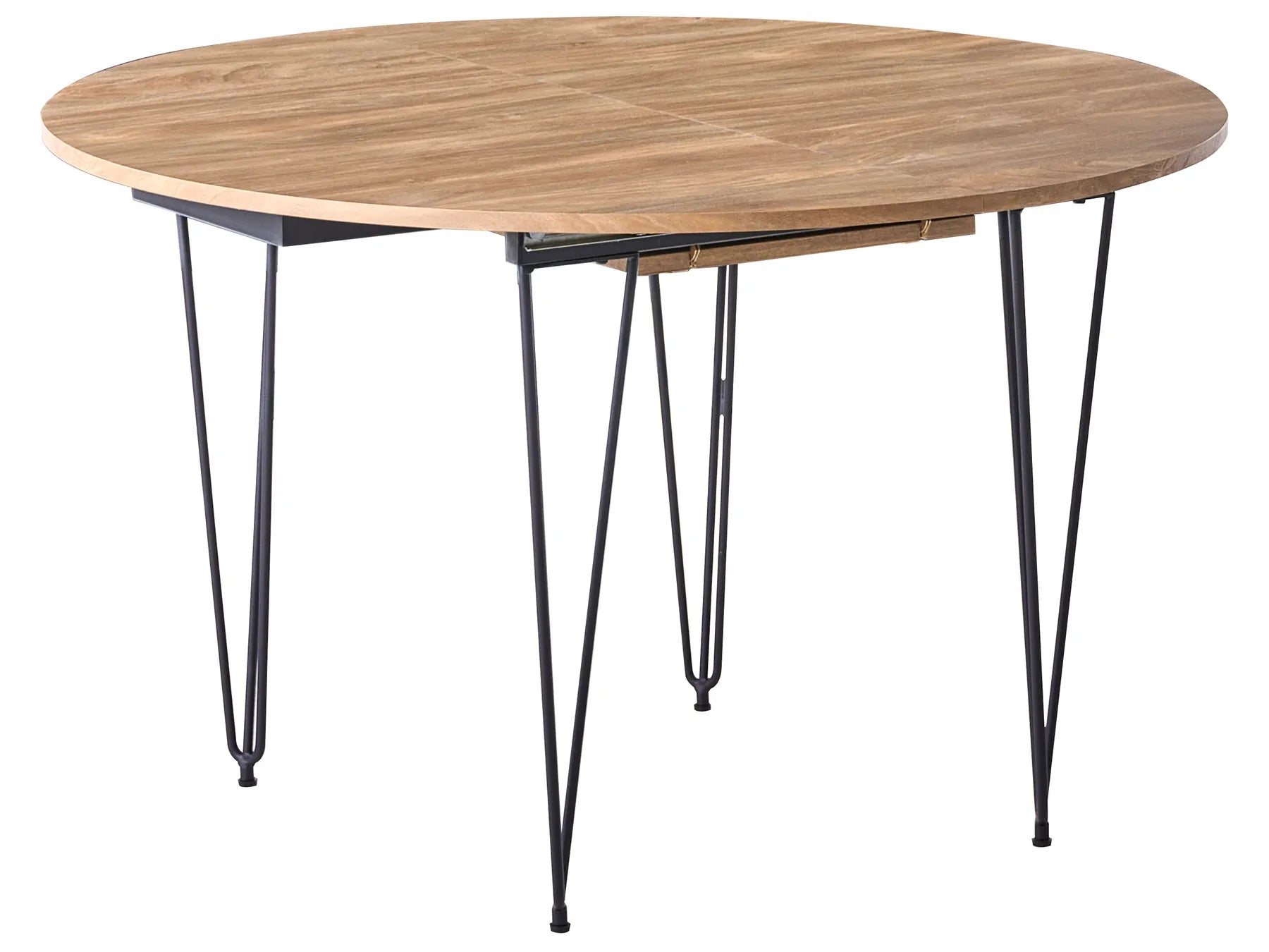 Extending Dining Table LOUISE Brown 120/160 cm 120 cm
