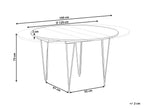 Extending Dining Table LOUISE Brown 120/160 cm 120 cm