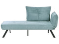 Right-Hand Chaise Lounge ROCAMADOUR Fabric Light Blue
