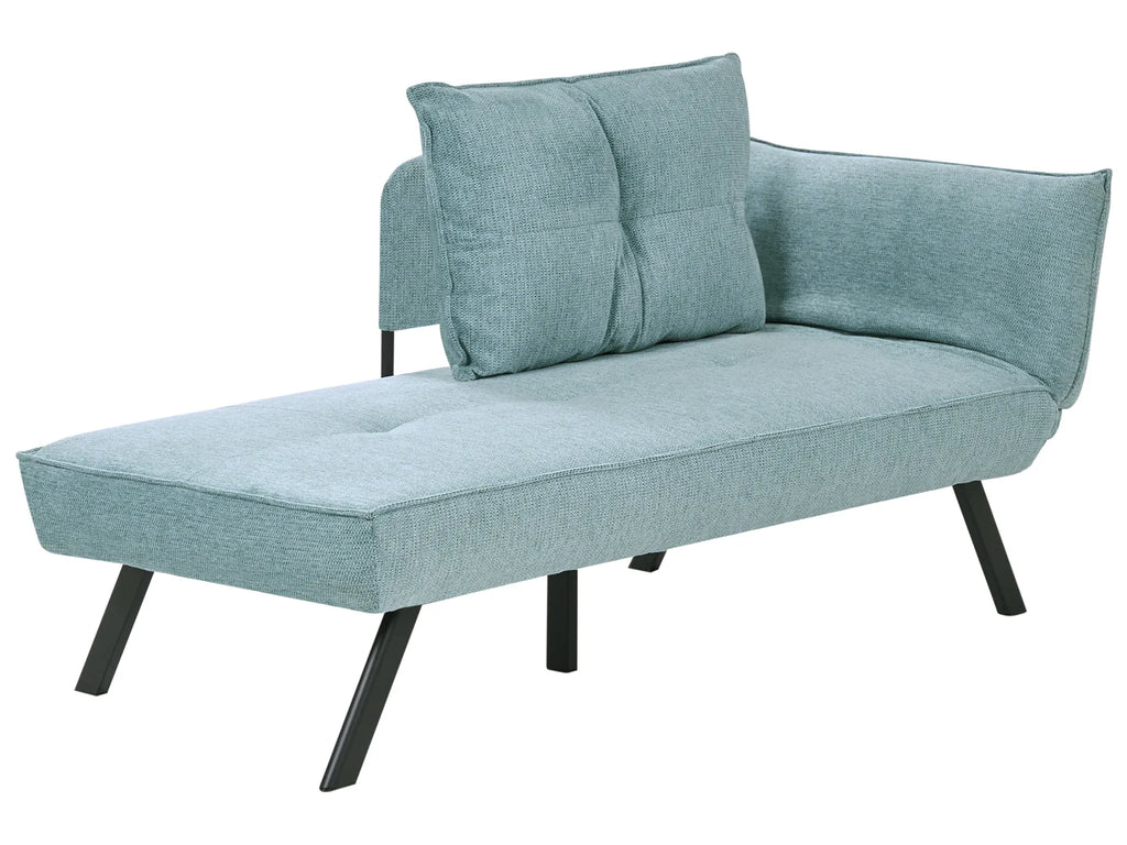 Right-Hand Chaise Lounge ROCAMADOUR Fabric Light Blue