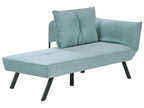 Right-Hand Chaise Lounge ROCAMADOUR Fabric Light Blue