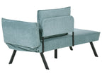 Right-Hand Chaise Lounge ROCAMADOUR Fabric Light Blue