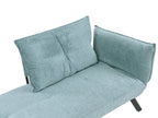 Right-Hand Chaise Lounge ROCAMADOUR Fabric Light Blue