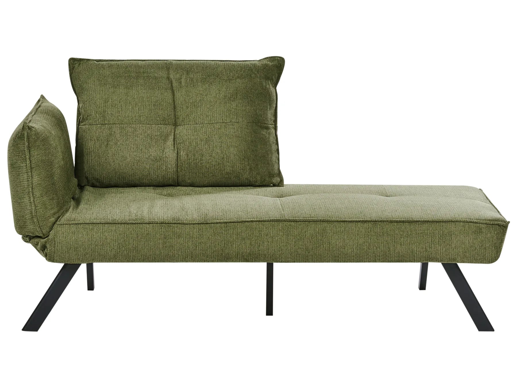 Left-Hand Chaise Lounge ROCAMADOUR Fabric Green