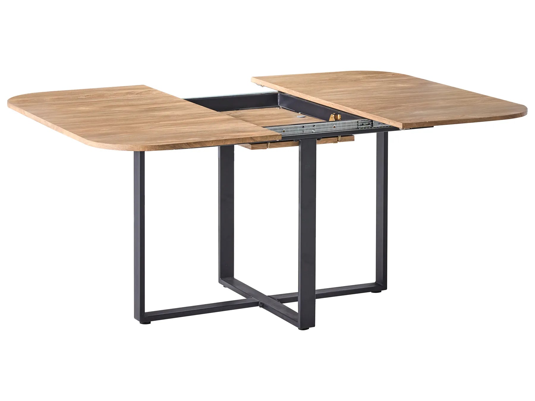 Extending Dining Table COOPER Brown 120/160 cm 120 cm