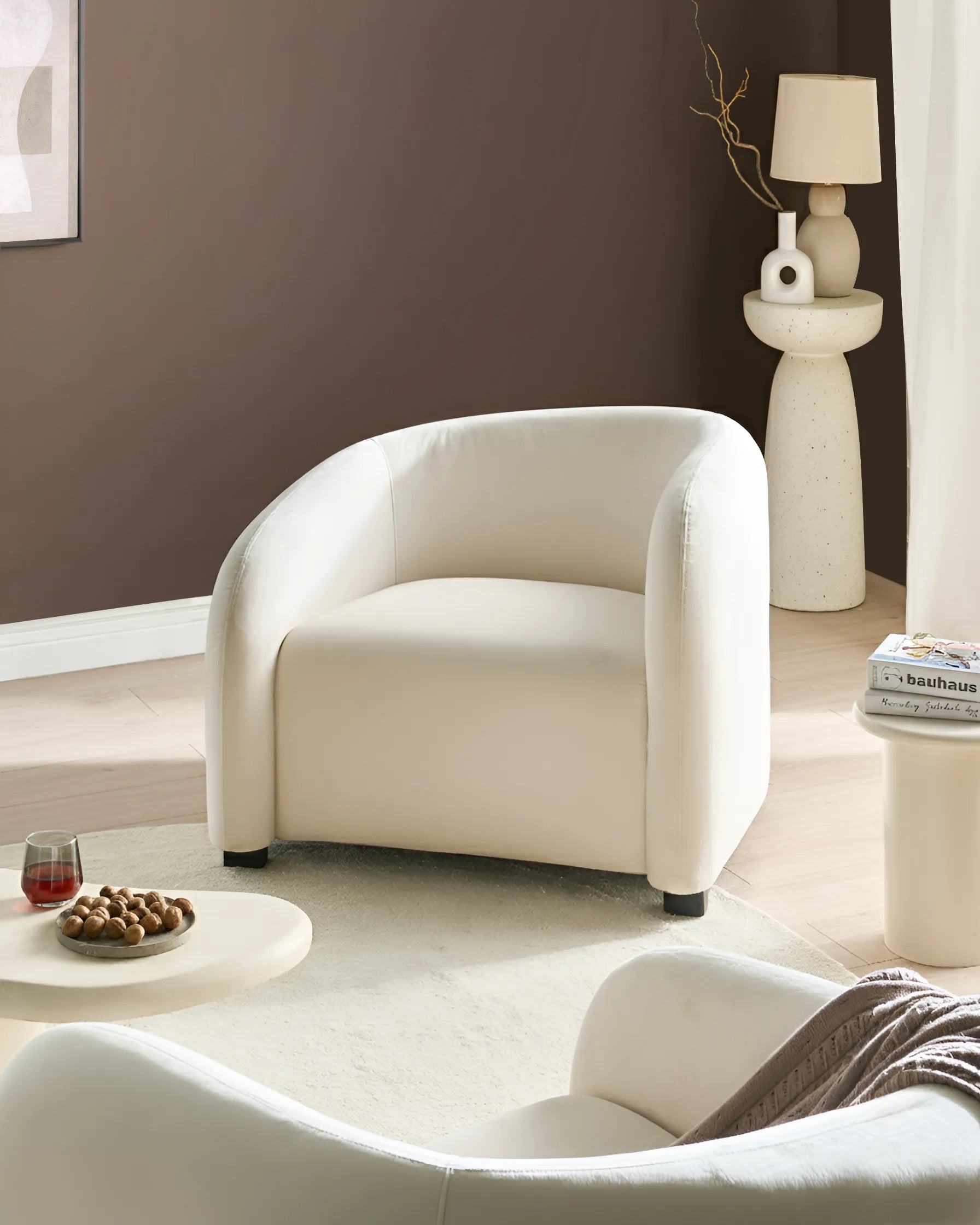 Set of 2 Armchairs VELTADA Velvet Off-White