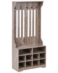 Shoe Storage with Coat Rack DENILIQUIM Dark Brown