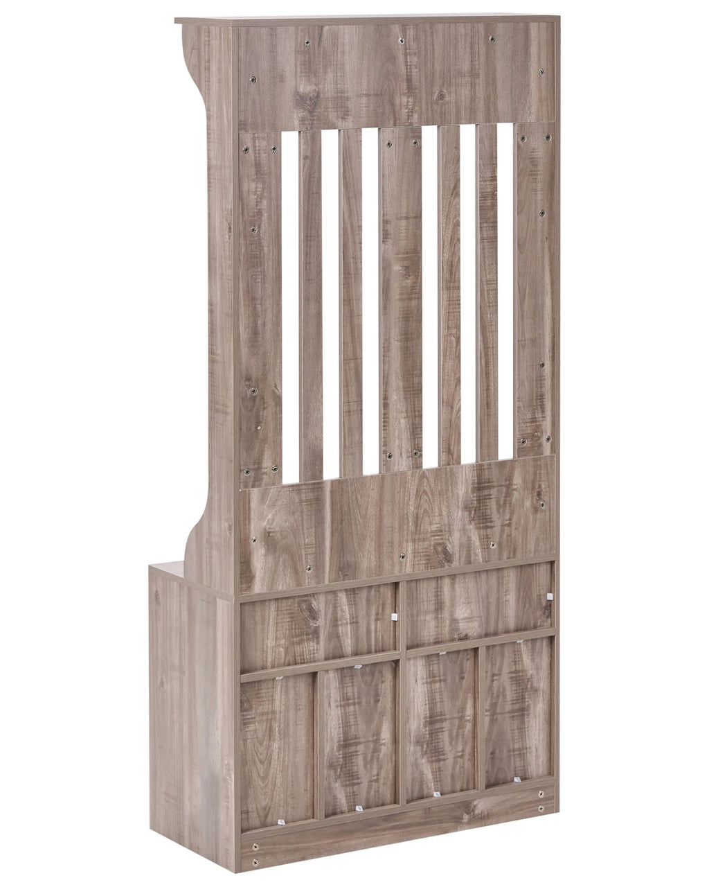 Shoe Storage with Coat Rack DENILIQUIM Dark Brown