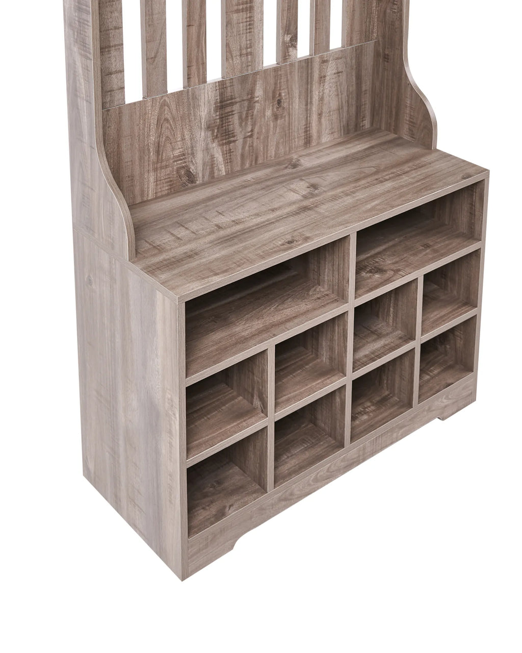 Shoe Storage with Coat Rack DENILIQUIM Dark Brown