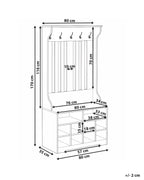 Shoe Storage with Coat Rack DENILIQUIM Dark Brown