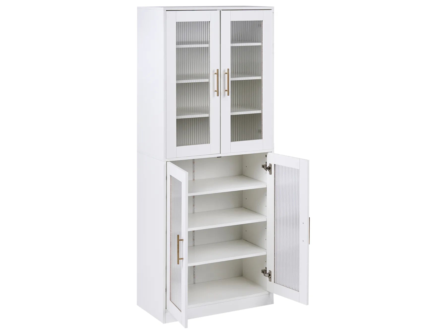 Shoe Storage Cabinet GRIFFITH With LED Lights White