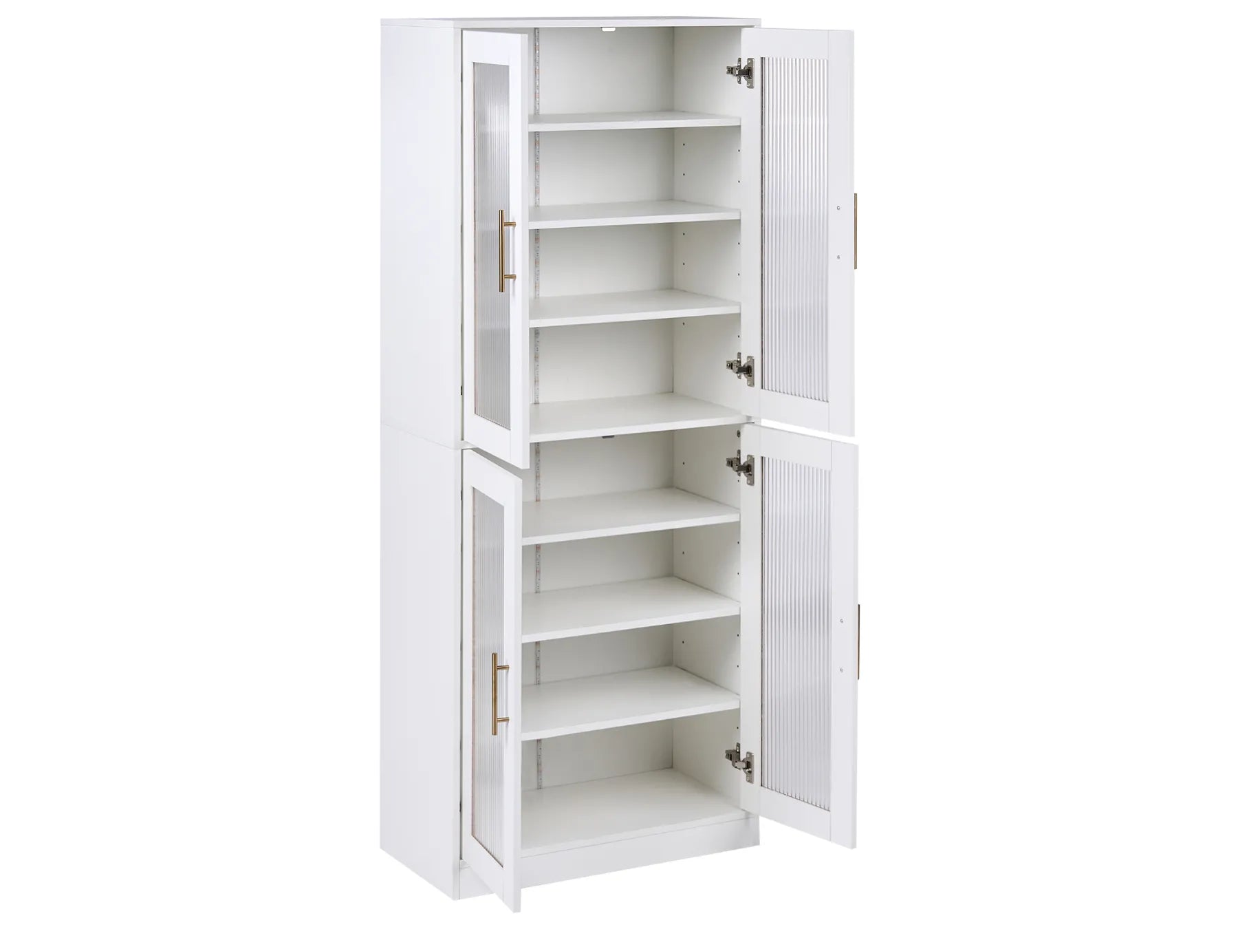 Shoe Storage Cabinet GRIFFITH With LED Lights White