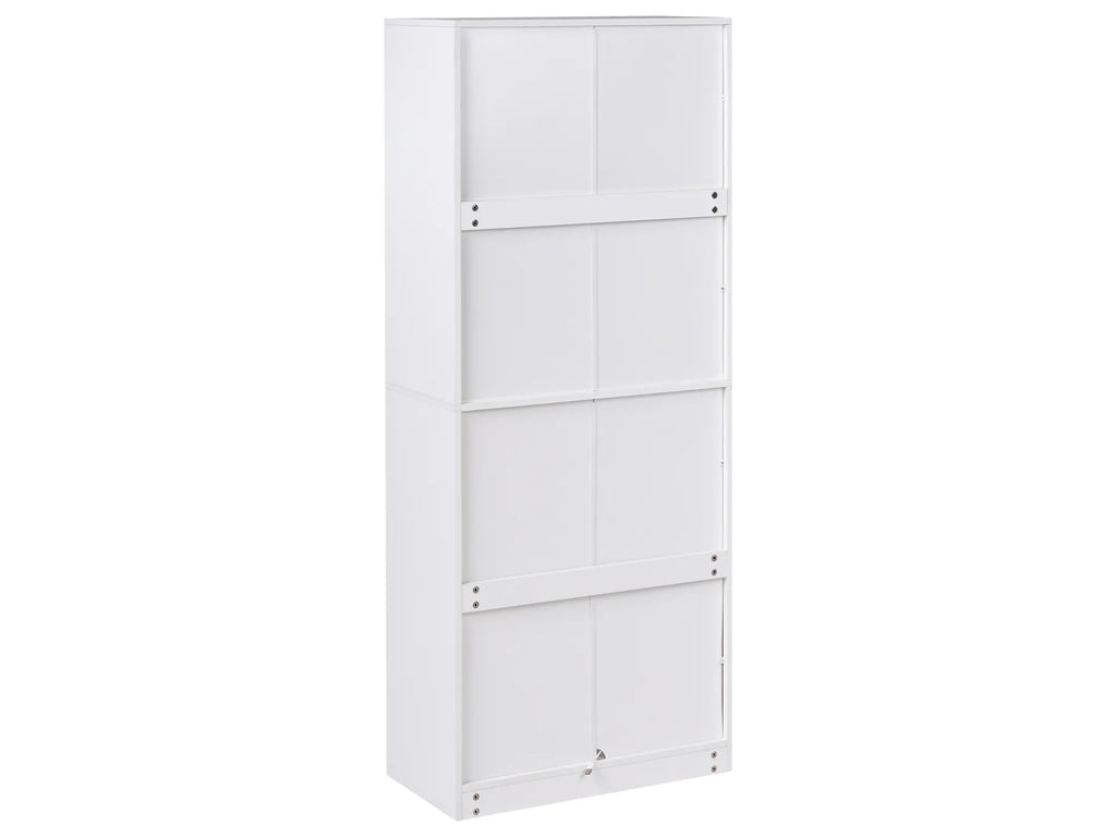 Shoe Storage Cabinet GRIFFITH With LED Lights White